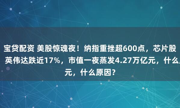 宝贷配资 美股惊魂夜！纳指重挫超600点，芯片股暴跌！英伟达跌近17%，市值一夜蒸发4.27万亿元，什么原因？